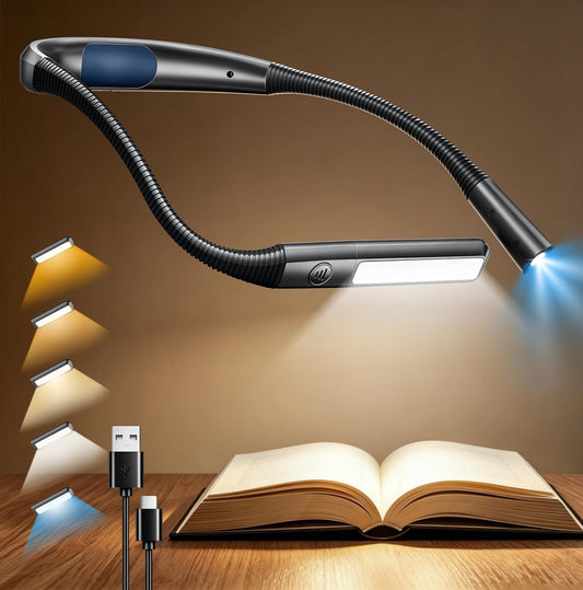 Bendable Neck Light, 100 Hours Reading Light for Book Lover Gifts